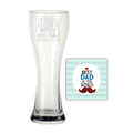 World's Best Dad Belongs To Me Personalised Beer Pilsner Glass