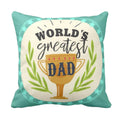 World's Greatest Dad Trophy Cushion Cover - Personalised Gift