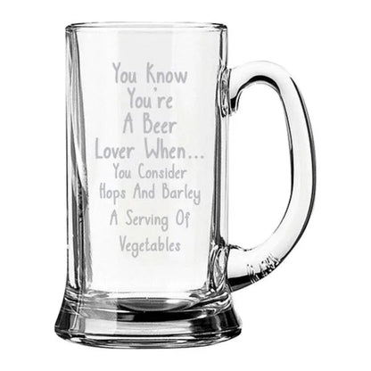 Beer Life Engraved Beer Mug Set Combo