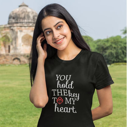 You Hold The Key to My Heart Mom and Kid T-shirts