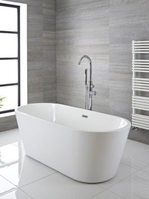 White Modern Square Bath