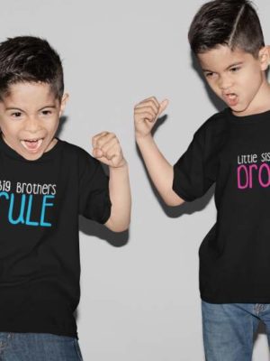 Rule and Drool Big Little Brother's  Printed cotton T-Shirts