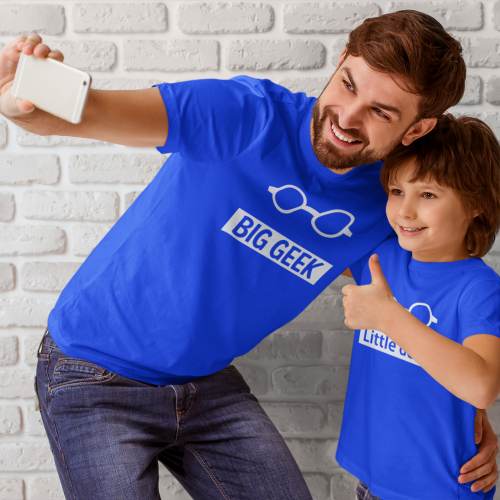 Big Geek & Little Geek Dad and Son Matching T-Shirts