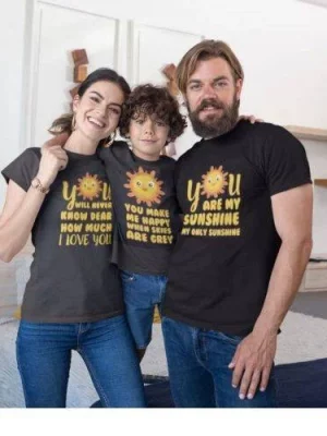 Sunshine Family Matching Family T-shirts