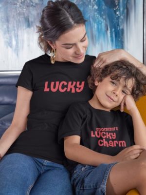 Lucky Charm Mom and Kid Family T-shirt