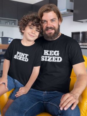 Keg and Pint Dad and Kid T-Shirts