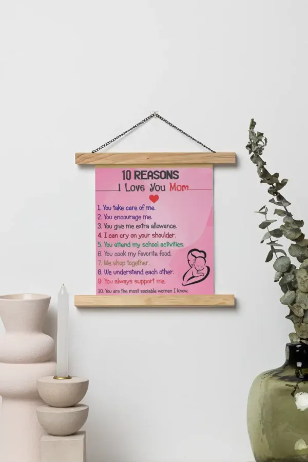 10 Reasons I Love U Mom Scroll