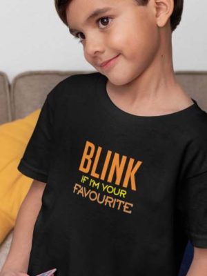 Blink If I'm Your Favourite Printed Cotton T-Shirt