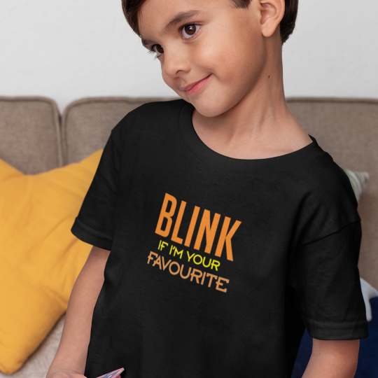 Blink If I'm Your Favourite Printed Cotton T-Shirt