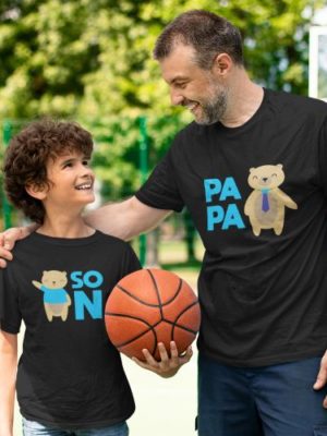 Bear Papa Bear Son Dad and Son T-shirts