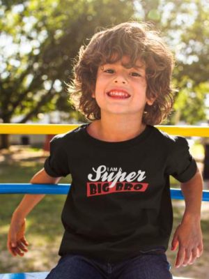 I am a Super Big Brother Boy's Printed Cotton T-Shirt