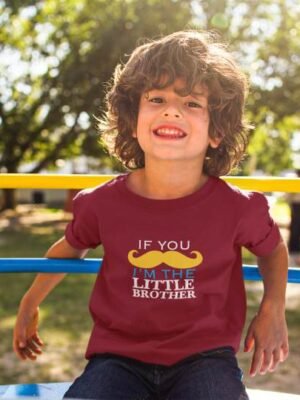 If You I m The Little Brother Boys' Printed Cotton T-Shirt