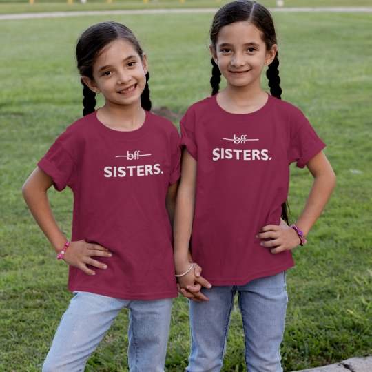 BFF Sisters Printed T-Shirt