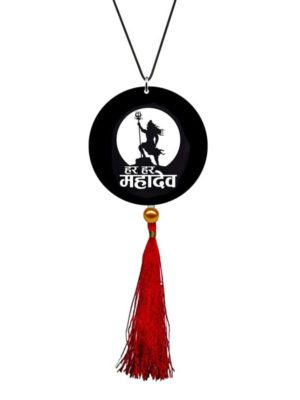 Religious Gifts Acrylic Car Hanging Accessories Lord Shiva, Printed for Good Luck Interior Decoration