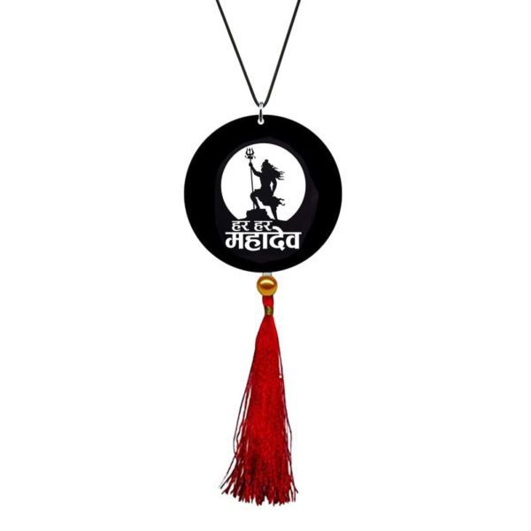 Religious Gifts Acrylic Car Hanging Accessories Lord Shiva, Printed for Good Luck Interior Decoration