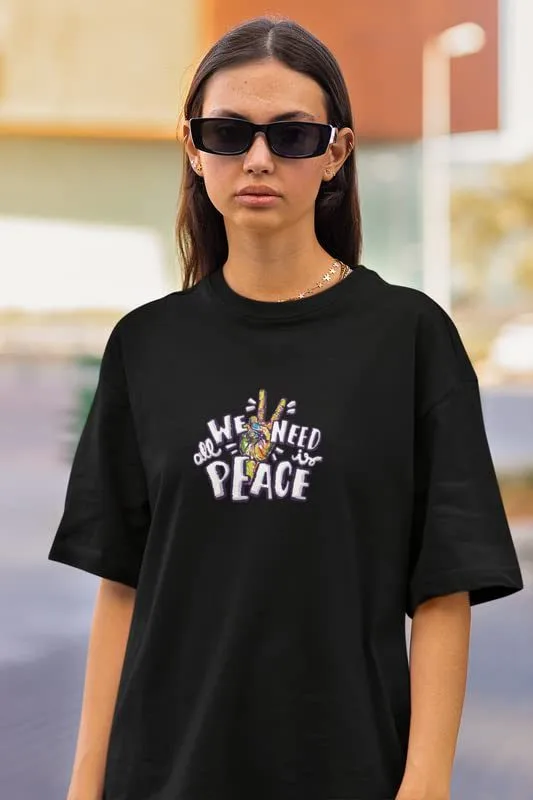 Drop Shoulder Printed T-Shirts for Women | Oversized T-Shirts for Women