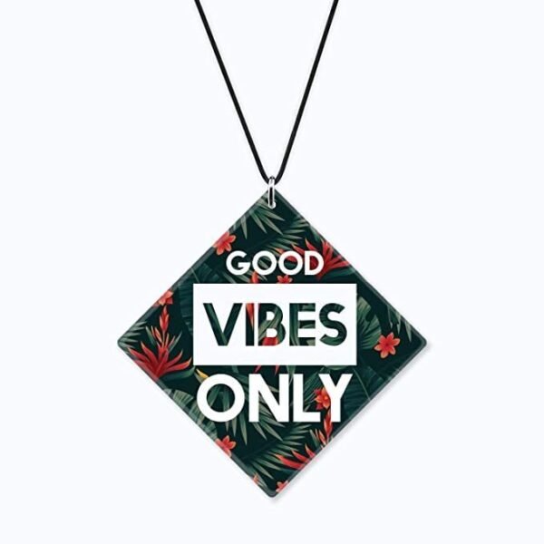 Good Vibes Only Car Hanging, Keychain, Cushion Cover with Filler (12x12 inches) | Set of 3