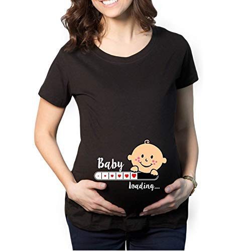 Cute Funny Baby Loading Maternity T-Shirt