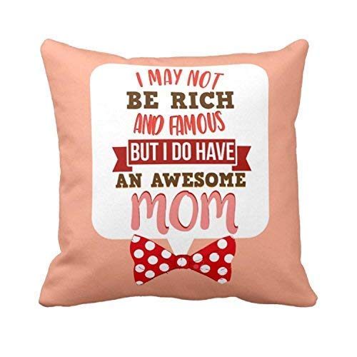 Birthday Gifts for Mom Dad 12 x 12 inches Dog Mom Pets Printed Velvet Cushion Cover Throw Pillow