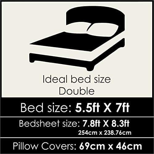 Printed Bedsheet with 2 Pillow Covers - Dad You are The King,