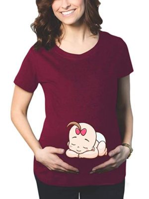 Maternity T-Shirts - Unique Baby Napping Design