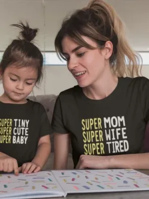 Super Mom & Kids Matching Family T-shirts