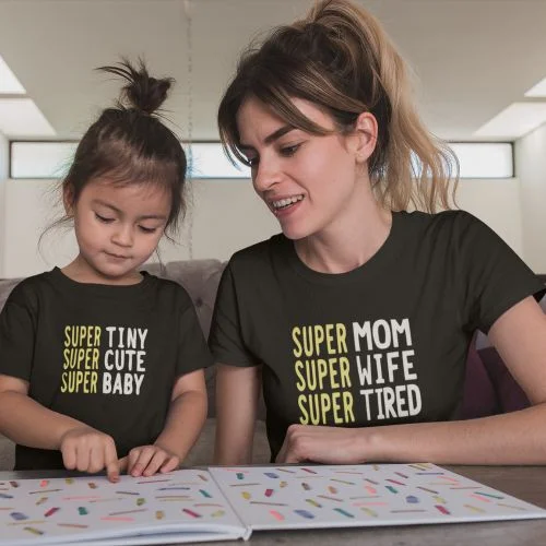 Super Mom & Kids Matching Family T-shirts