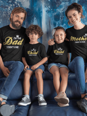 Printed Family T-Shirts - Rules Design for All