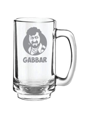 New Year Gifts, Gabbar Hindi Engraved Beer Mug - Playboy Beer 357 ml