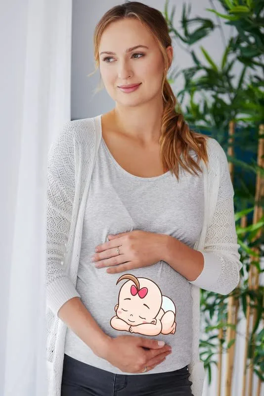 Maternity T-Shirts - Unique Baby Napping Design