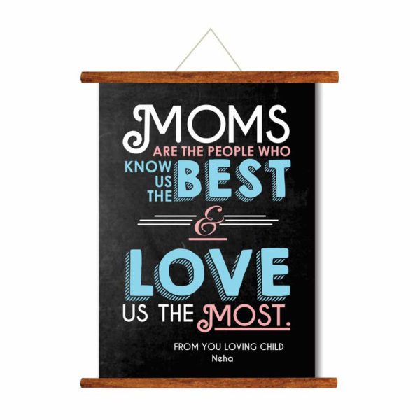 Personalised Scroll for Mom | Mothers Day Greeting Cards for Mom Wall Hanging Decor