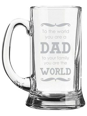 King Best Dad Ever Engraved Beer Mug for Dad - Playboy Beer 357ml