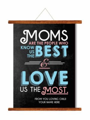 Personalised Scroll for Mom | Mothers Day Greeting Cards for Mom Wall Hanging Decor