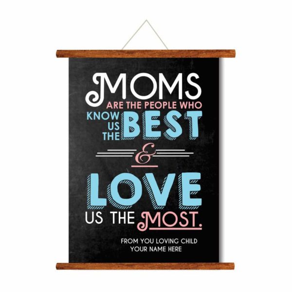 Personalised Scroll for Mom | Mothers Day Greeting Cards for Mom Wall Hanging Decor