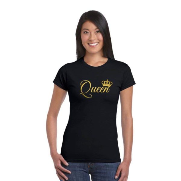 Birthday Gifts Black Roundneck Cotton Tshirt for Wife