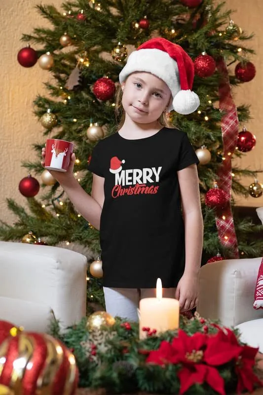 Santa Cap Merry Christmas Matching Family T-shirts