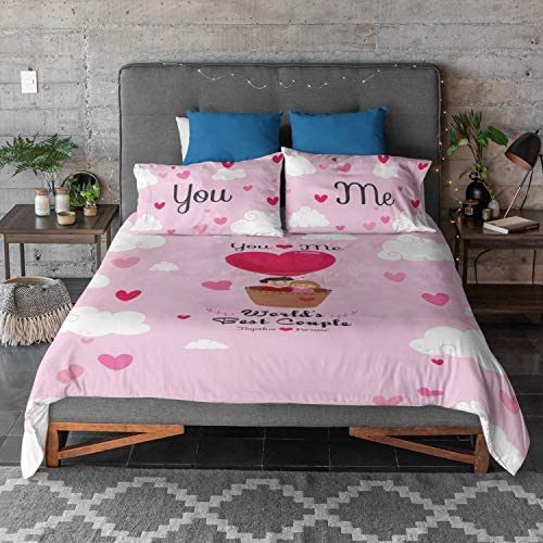 U and Me Together Forever Bedsheet for Couple Pillow Covers