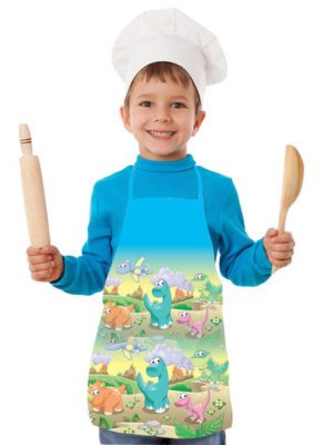 Cute Dino Kids Apron for Boy