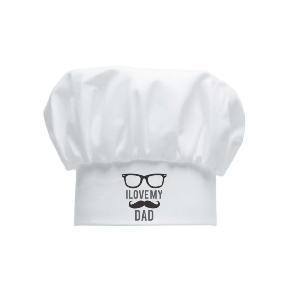 I Love My Dad Apron with Chef Hat