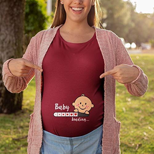 Cute Funny Baby Loading Maternity T-Shirt