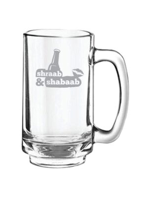 New Year Gifts, Sharaab and Shabaab Hindi Engraved Beer Mug - Playboy Beer 357 ml