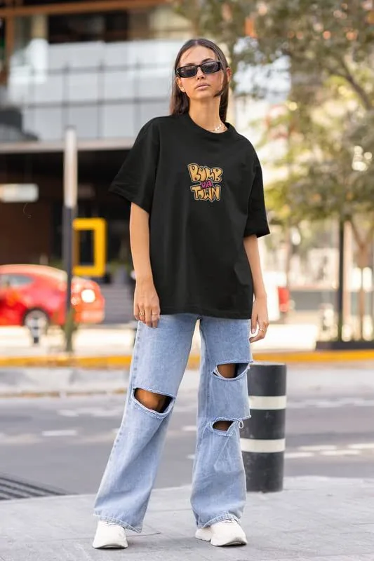 Drop Shoulder Printed T-Shirts for Women | Oversized T-Shirts for Women