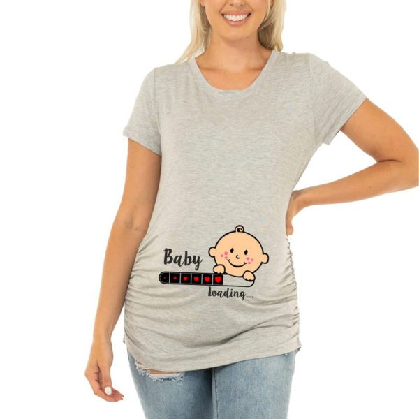 Cute Funny Baby Loading Maternity T-Shirt