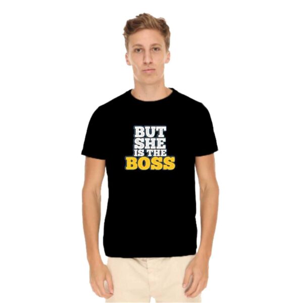 Couple T Shirts Printed Funny He is The Man She is The Boss Husband Wife Men