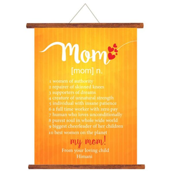 Personalised Scroll for Mom | Mothers Day Greeting Cards for Mom Wall Hanging Decor