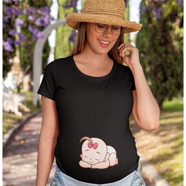 Maternity T-Shirts - Unique Baby Napping Design