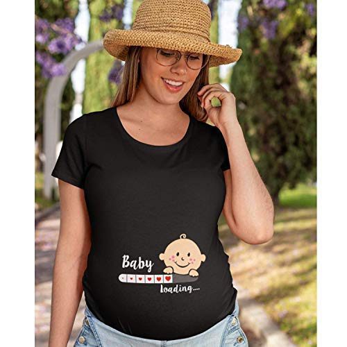 Cute Funny Baby Loading Maternity T-Shirt