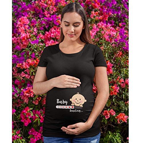 Cute Funny Baby Loading Maternity T-Shirt