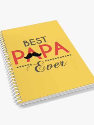 Father's Day Gifts Wirebound Printed Notebook A5 Size, 120 Ruled Pages for Worlds Best Papa