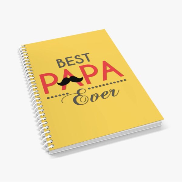 Father's Day Gifts Wirebound Printed Notebook A5 Size, 120 Ruled Pages for Worlds Best Papa